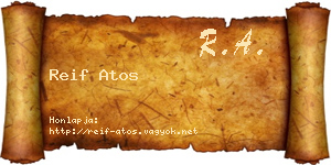 Reif Atos névjegykártya